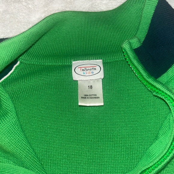 Talbots Green and Black Zip-Up Sweater - Picture 2 of 5